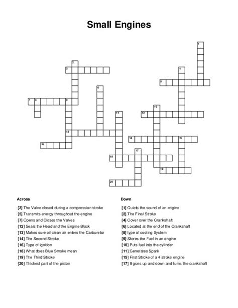 Engine work mentor crossword clue - Luke’s mentor Crossword Clue Answers. Find the latest crossword clues from New York Times Crosswords, LA Times Crosswords and many more. ... MOTORCOACH Engine work mentor? (10) Universal: Jan 8, 2024 : 2% DESI Lucy’s partner (4) Eugene Sheffer: Dec 20, 2023 :